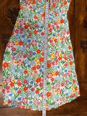 Floral Cotton Sundress - Multicolor Wildflower Print